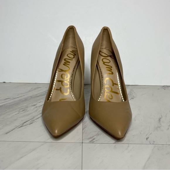Sam Edelman Danna Tan Leather Pointy Toe Pump Heel 8.5 M - Picture 2 of 14